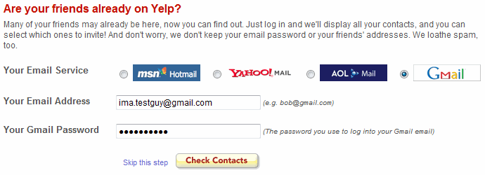 Forneça sua senha de e-mail