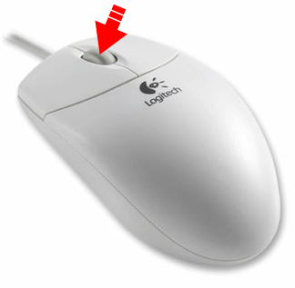 O que significa o botão do meio do mouse?